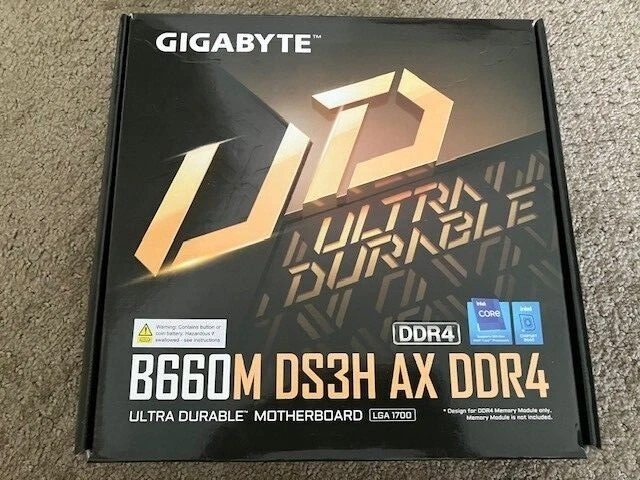 Gigabyte B660m  DS3H AX DDR4 Ultra Durable Motherboard LGA1700