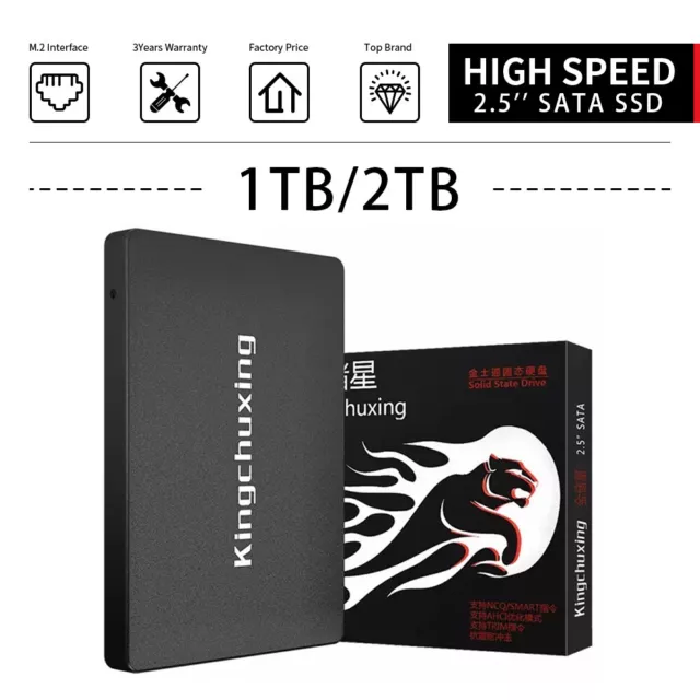 Kingchuxing 1TB 2TB Interne Festplatte SSD 2.5" SATA III 6 GB/s 560MB/s Laptop
