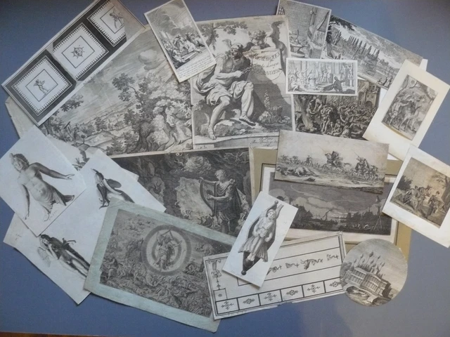 22 gravures 17eme et 18eme a restaurer