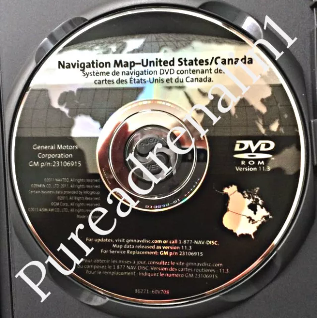 07 08 2009 2010 2011 Cadillac Escalade Esv Ext Navigation Map Cd Dvd 11.3 Update