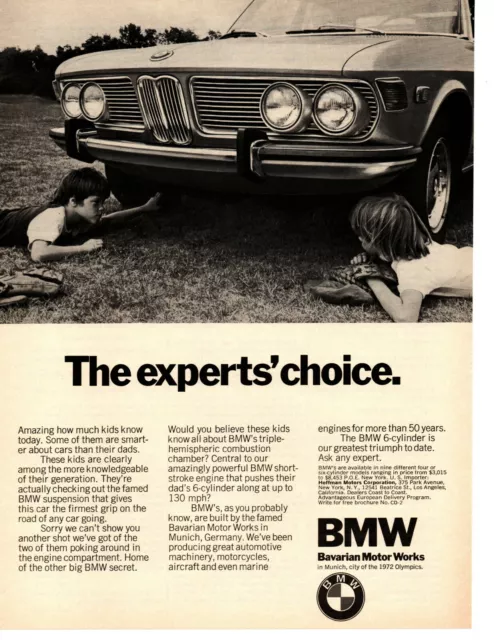 1971 Bmw Bavaria ~ Classic Original Print Ad