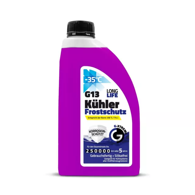 Protezione antigelo radiatore G13 liquido refrigerante 5 anni fino a -35°C refrigerante 1L