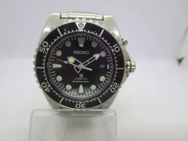 OROLOGIO SUBACQUEO SEIKO KINETIC DIVERS 200m 5M82-0AF0 DATA ACCIAIO INOX QUARZO UOMO