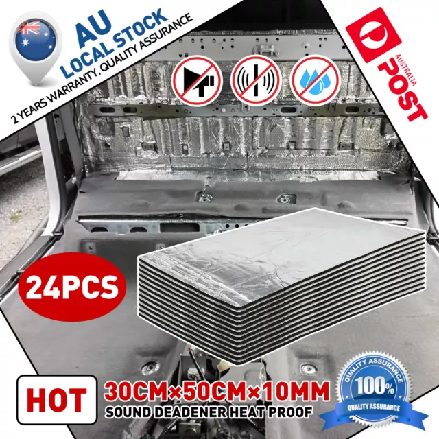 24pcs Sound Deadener Noise Proofing Heat Shield Insulation Deadening Mat