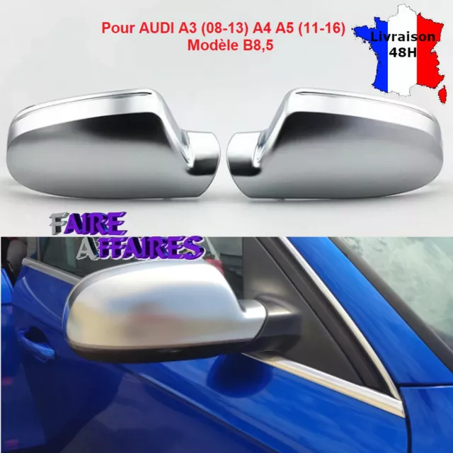 Coques de rétroviseur gris mat AUDI A4 B8.5 S4 RS4 Avant #0