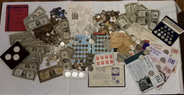 Estate Coin Collection Sale!! Silver, Old Us Coins, Currency, Foreign Coins!!!