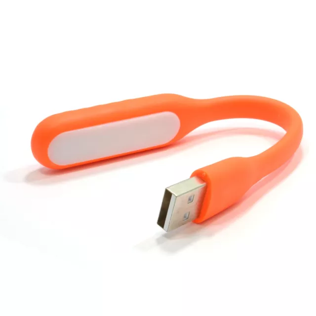 Flexible LED Bright Light USB Powered Multi Purpose Laptop PC Orange [008033]
