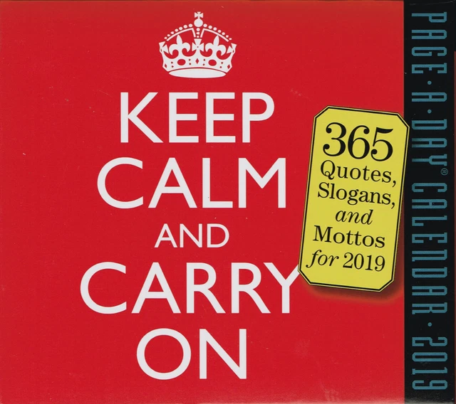 2019 KEEP CALM & Carry On 365 Quotes, Slogans & Mottos Collectible