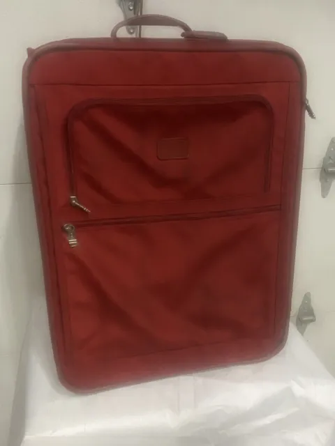 Tumi Red 2283RF Rolling Travel Luggage Expandable Multi-Pocket Suitcase 24x20x12