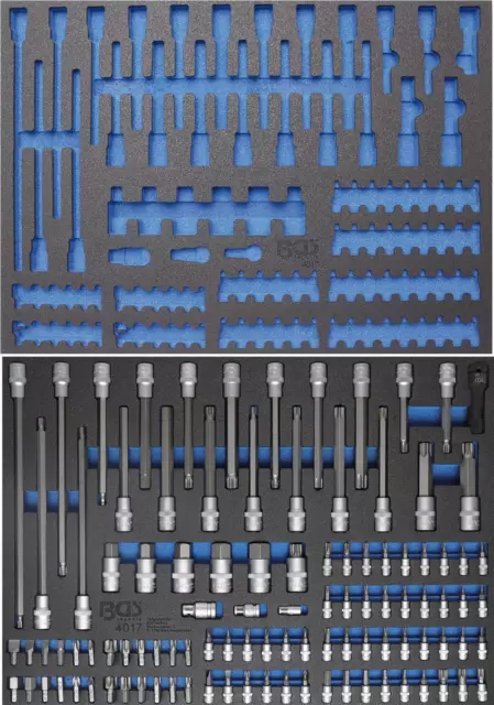 Werkzeugeinlage: Bits / Bit-Einsätze, Bitsatz  Set 101-tlg. leer / gefüllt BGS