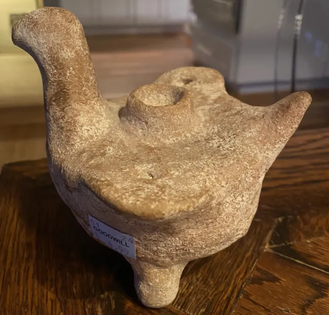 Ancient Antique Terra Cotta “Bird Figure” RHYTA or Oil LAMP Near Eastern