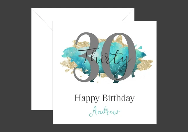 PERSONALISED 30TH BIRTHDAY Card Milestone card Son Nephew Grandson ...