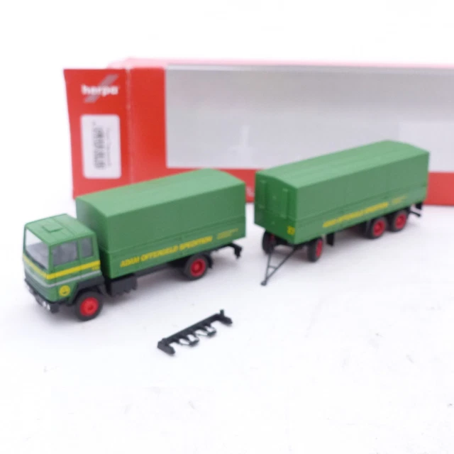 Herpa 308021 Ford Transconti Planen-Hängerzug – Maßstabsmodell 1:87, Sammlerstück