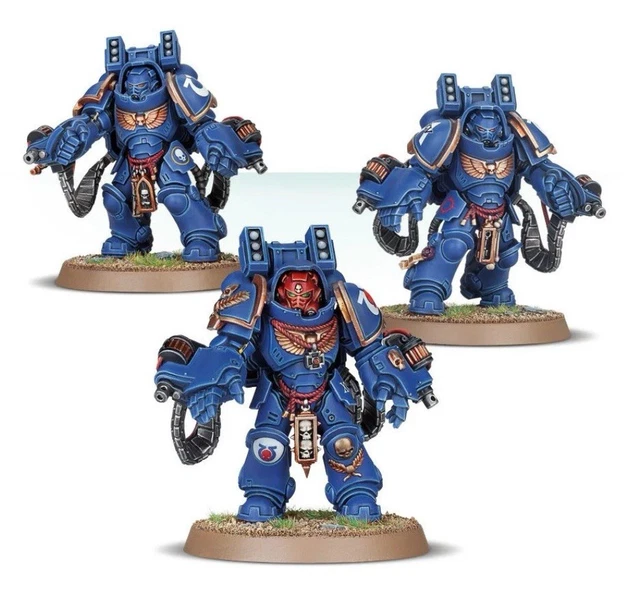 WARHAMMER 40K SPACE Marine Primaris Aggressors x3 New On Sprue W Bases ...