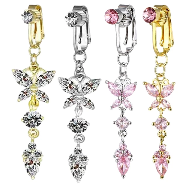 Belly Button Rings Open Navel Ring Pendant Long Dangle Navel Ring Body Piercing