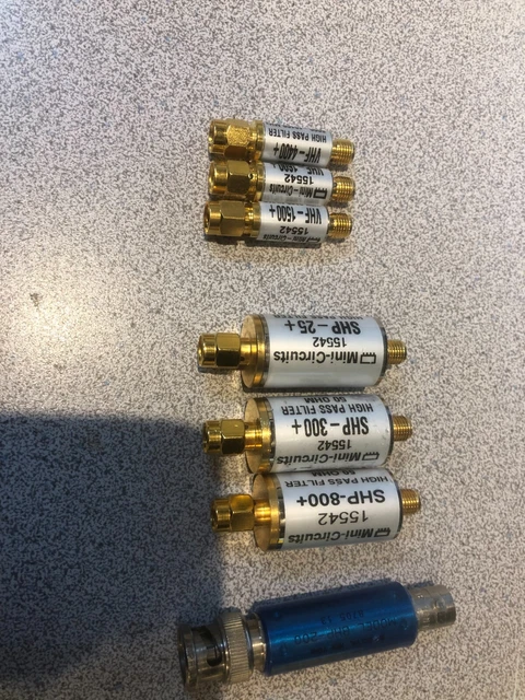 (# 53) Mini-Circuits SHP filter kit.  25, 300, 800, 1500, 1600, 4400 and 200 MHz