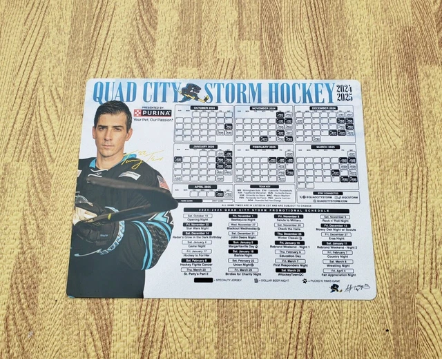 🔥 QUAD CITY Storm SPHL 2024 2025 Calendar Hockey Schedule