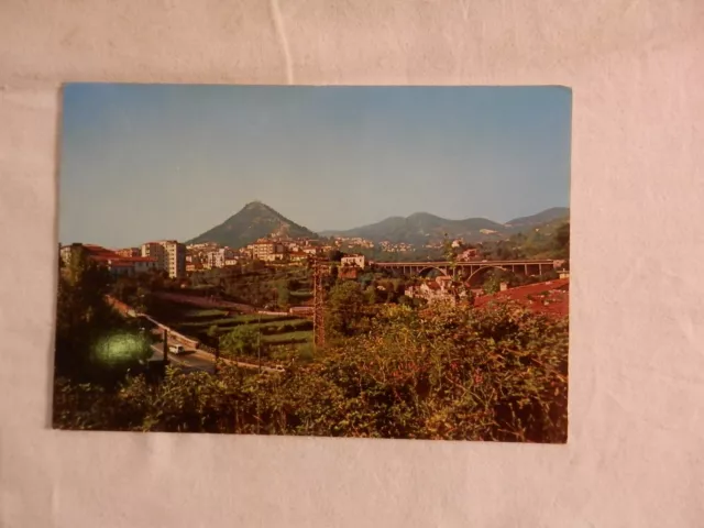 Vecchia foto cartolina d epoca di Cava dei Tirreni panorama monte Castello case