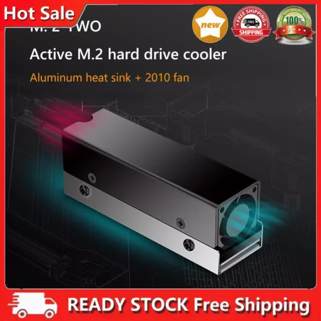 PCI-E NVMe Cooling Radiator with Fan Aluminum SSD Heatsink for PC Accessories