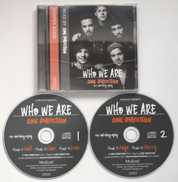 One Direction Who We Are Audio Book 2 x Cd Autobiography Read By 1D Ultra Rare!