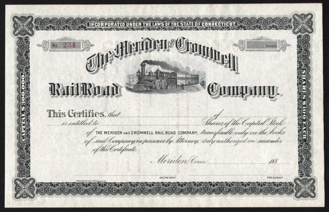 188_ Connecticut: The Meriden and Cromwell Rail Road Company