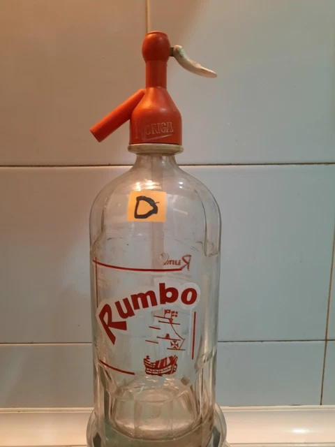 SIPHON RUMBO (D) SODA colección  AGUA DE SELTZ botella de cristal SIFON clásico