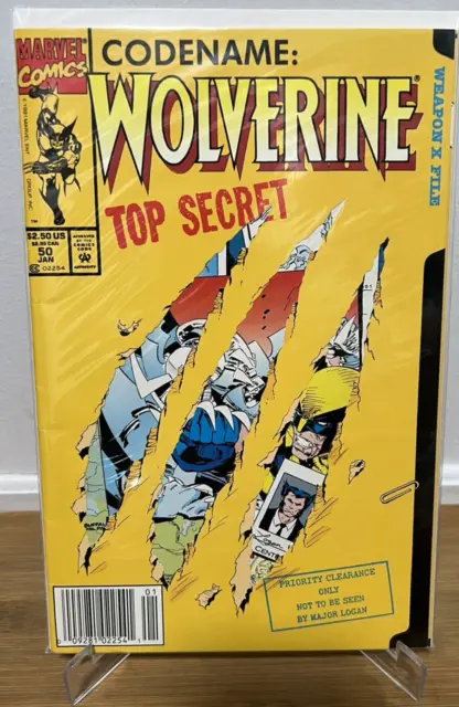 Wolverin #50 VG Copy 1992 Die Cut Cover Codename: Top Secret