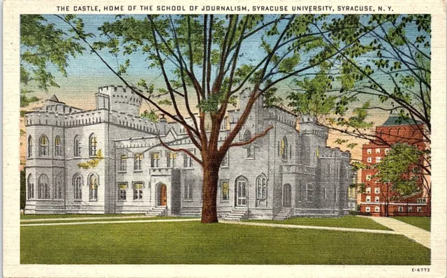 1940's School Of Journalism Syracuse University Vintage postcard PCB-1B