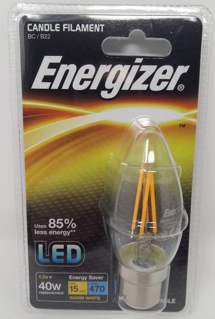 4w=40w LED Energizer Filament Kerze Glühbirne Lampe BC Bajonett Kappe B22 Einstecken