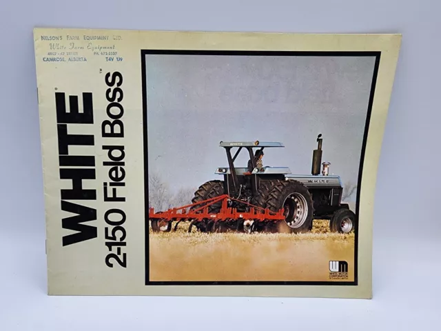 White 2-150 Field Boss Tractor Sales Salesman Showroom Brochure 12 Pages