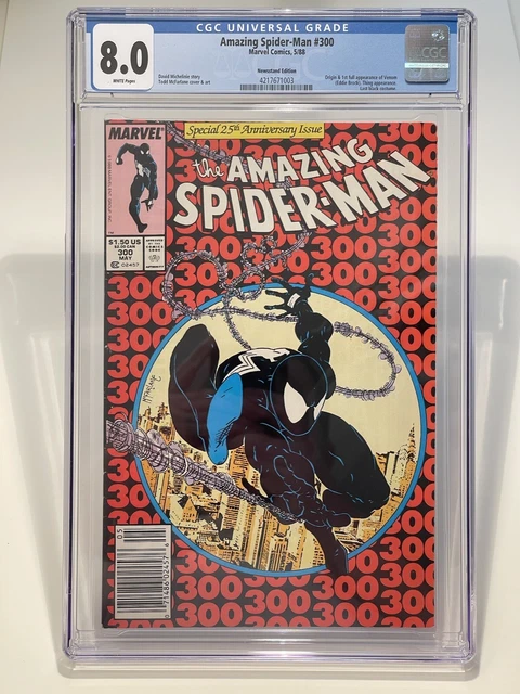 Amazing Spider-Man #300 1st app of Venom Newsstand CGC 8.0 White Pages 🌟🌟🌟