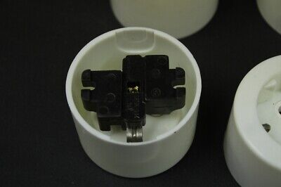 Old Socket Exposed With Schuko Vintage Round Ø GDR White 2