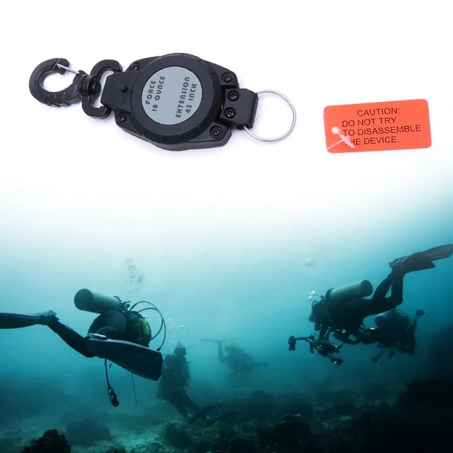 Mousqueton Porte-outils Rétractable Rapala – Rouge, Ligne Nylon Pour Pêche, Modèle RRLS