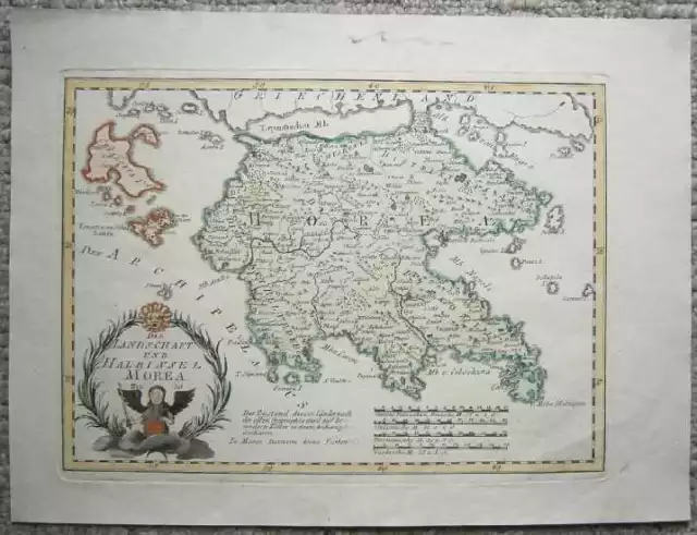 1791 Reilly map PELOPONNESE, GREECE