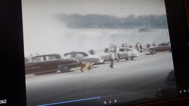 Carrete de película casera raro vintage de 8 mm Cataratas del Niágara escenas de Nueva York Canadá U312