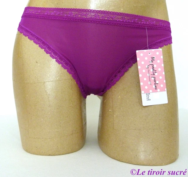 Shorty Boxer PASSIONATA Beauty Kit – Mauve Grisé, Dentelle, Taille S, Neuf Avec Étiquettes