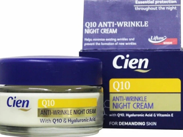 Cien Q10 Crema De Noche Antiarrugas Con Ácido Hialurónico Vitamina E Para Exigente S