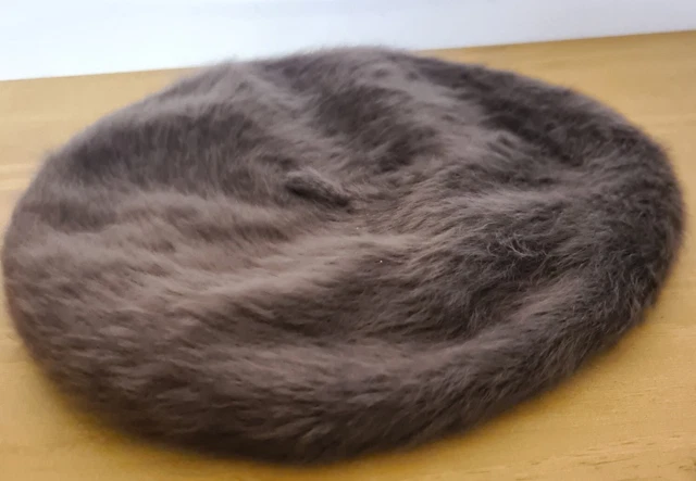 Kangol Furgora berretto marrone angora miscela taglia 11 pollici