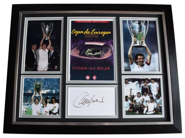 Franco Baresi Signed Autograph framed 16x12 photo display 1989 Euro Cup AC Milan