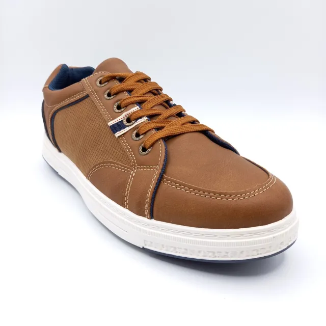 Baskets Tennis Chaussures Sneakers Homme - Pointure 40 - Marron Blanche Bleu