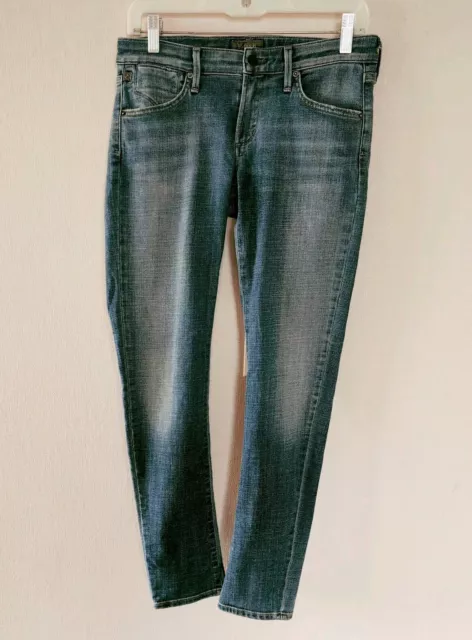 Agolde Womens size  27 Chloe Jeans Blue Low Rise Slim Medium Wash Made In USA
