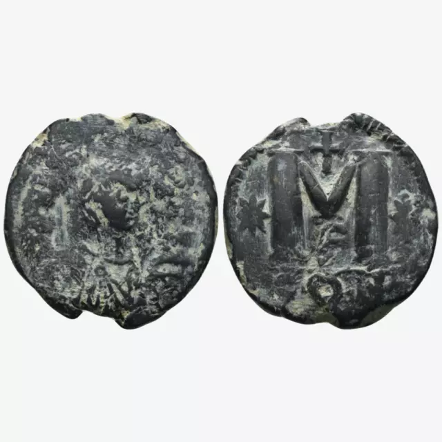 Byzantine Empire coin Justin I (518-527 AD) AE Follis Constantinople #E08