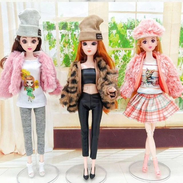 Fashion Plush Coat Hats Handmade Doll Pants Winter Wear Dresses  29~32cm Doll