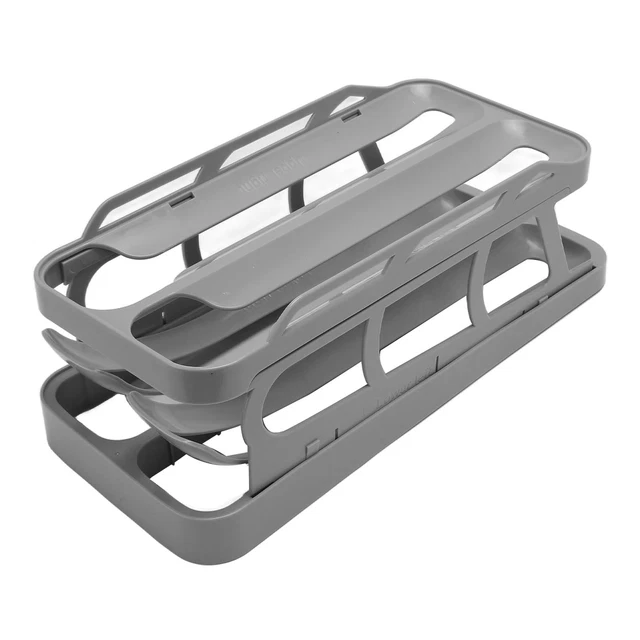 (12)Egg Dispenser Easy To Clean Rolling Egg Container Plastic Space Saving