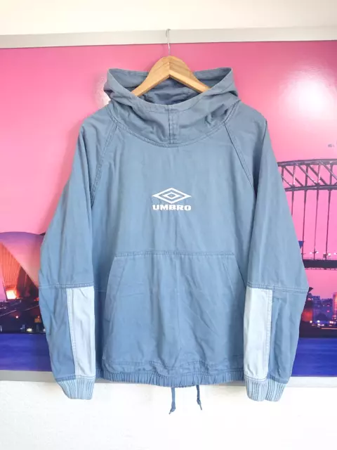 UMBRO VINTAGE 90S Maine Road Hooded Drill Top Liam Gallagher