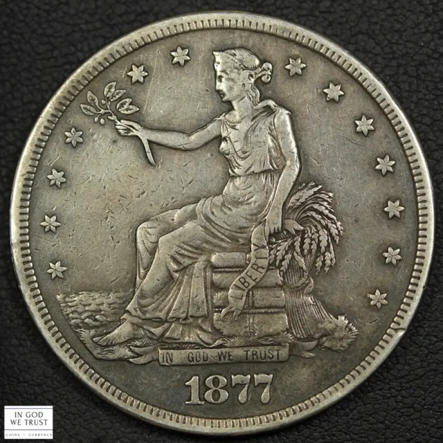 1877 S Trade Silver Dollar $1 - Cleaned