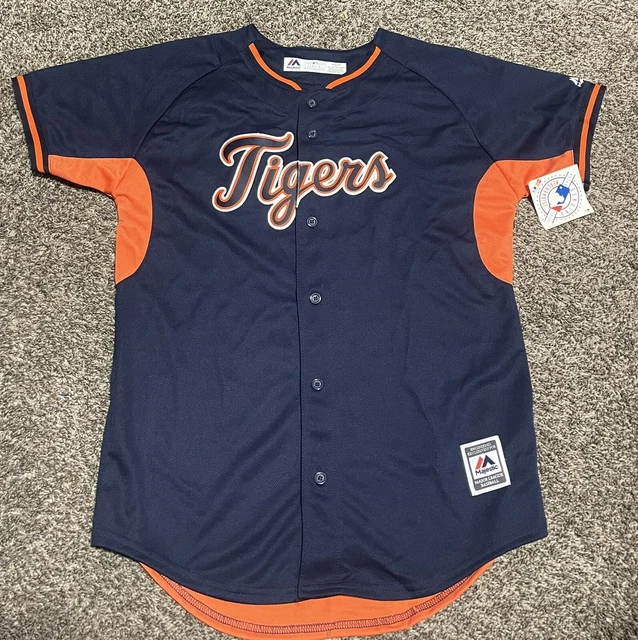 NWT Detroit Tigers Majestic Blue Orange Baseball Jersey size Youth XL Sewn NWT Detroit Tigers Majestic Blue Orange Baseball Jersey size Youth XL Sewn