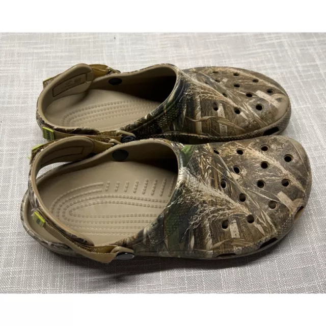 Crocs Mens Camo Offroad Sport Clog Shoes Adjustable Strap Size M8 W10