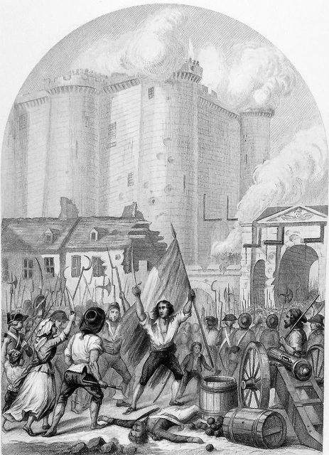 RÉVOLUTION FRANÇAISE - PRISE de LA BASTILLE - Gravure du 19e siècle