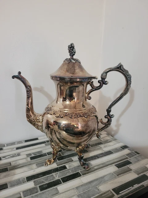 Vintage Birmingham BSC Silver on Copper Pot Hinged Lid